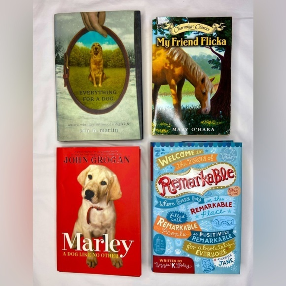 4 Teen books hardback cover,‎ animal themes